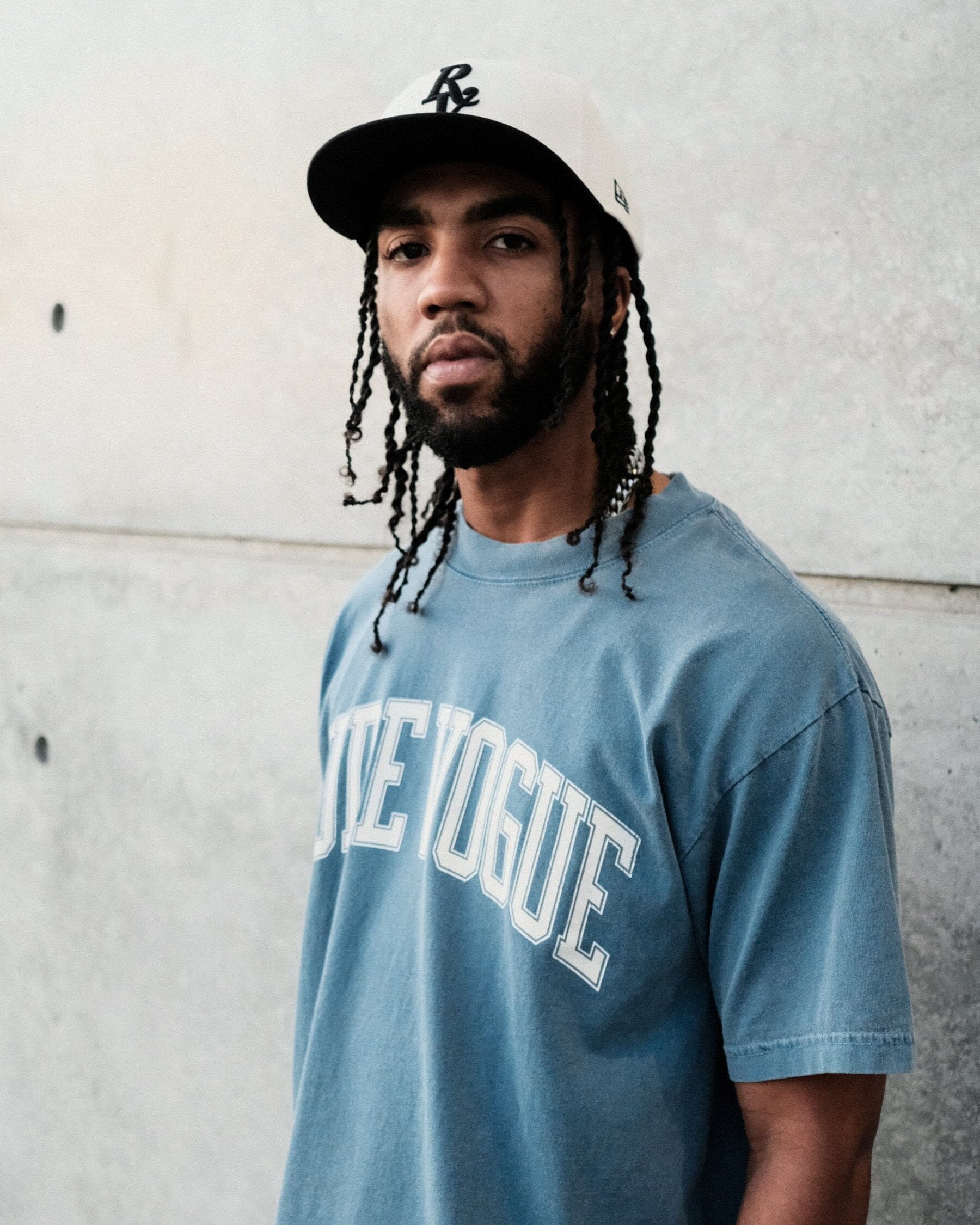 COLLEGIATE TEE - VINTAGE BLUE T Shirts Rude Vogue