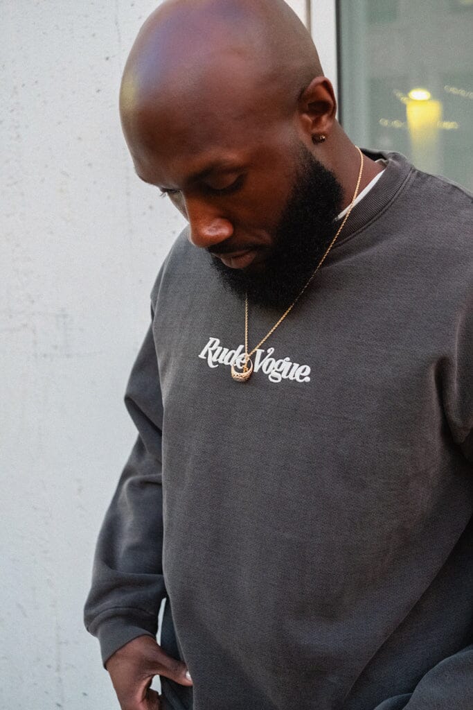 CORE CREWNECK - BLACK / OFF-WHITE Crewneck Rude Vogue