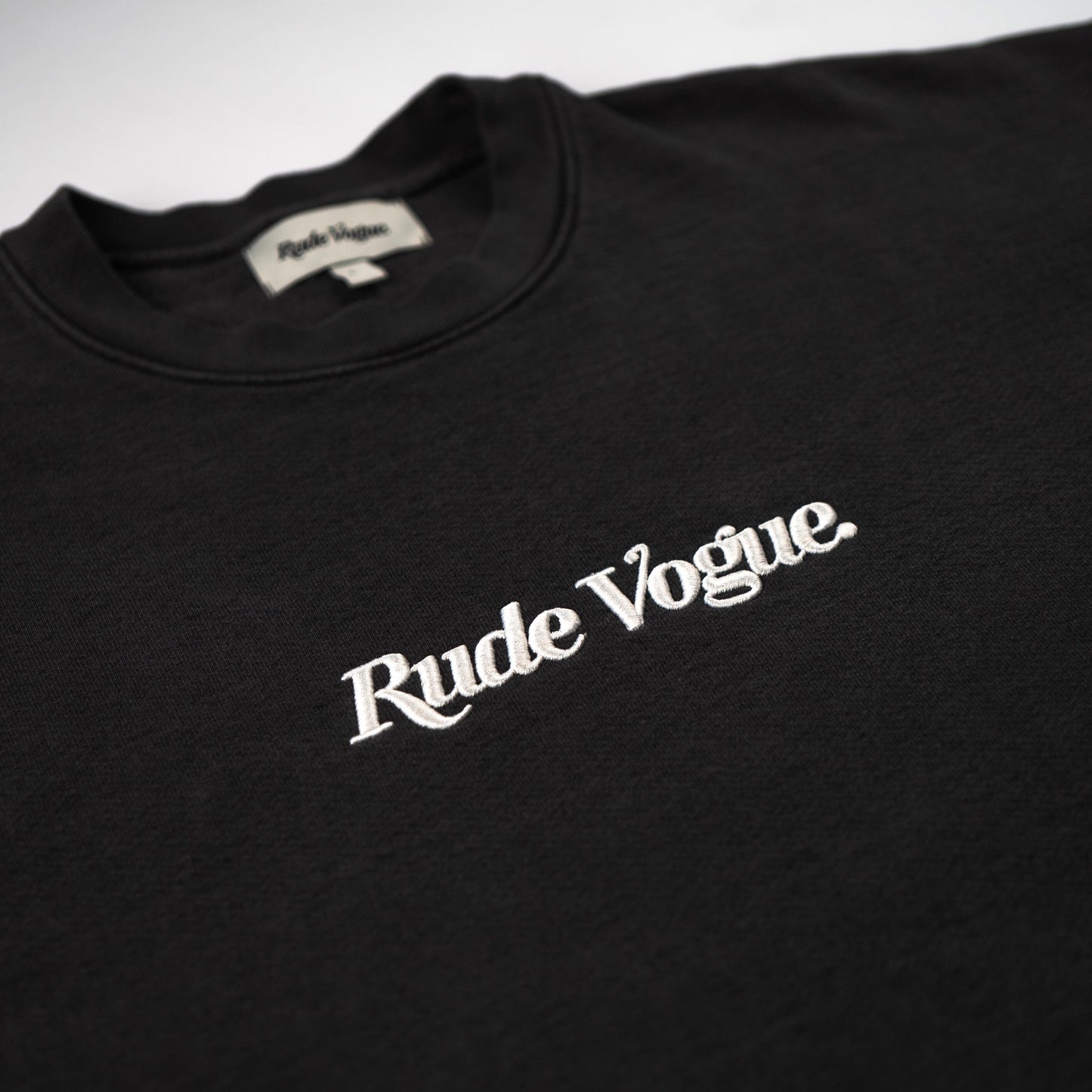 CORE CREWNECK - BLACK / OFF-WHITE Crewneck Rude Vogue
