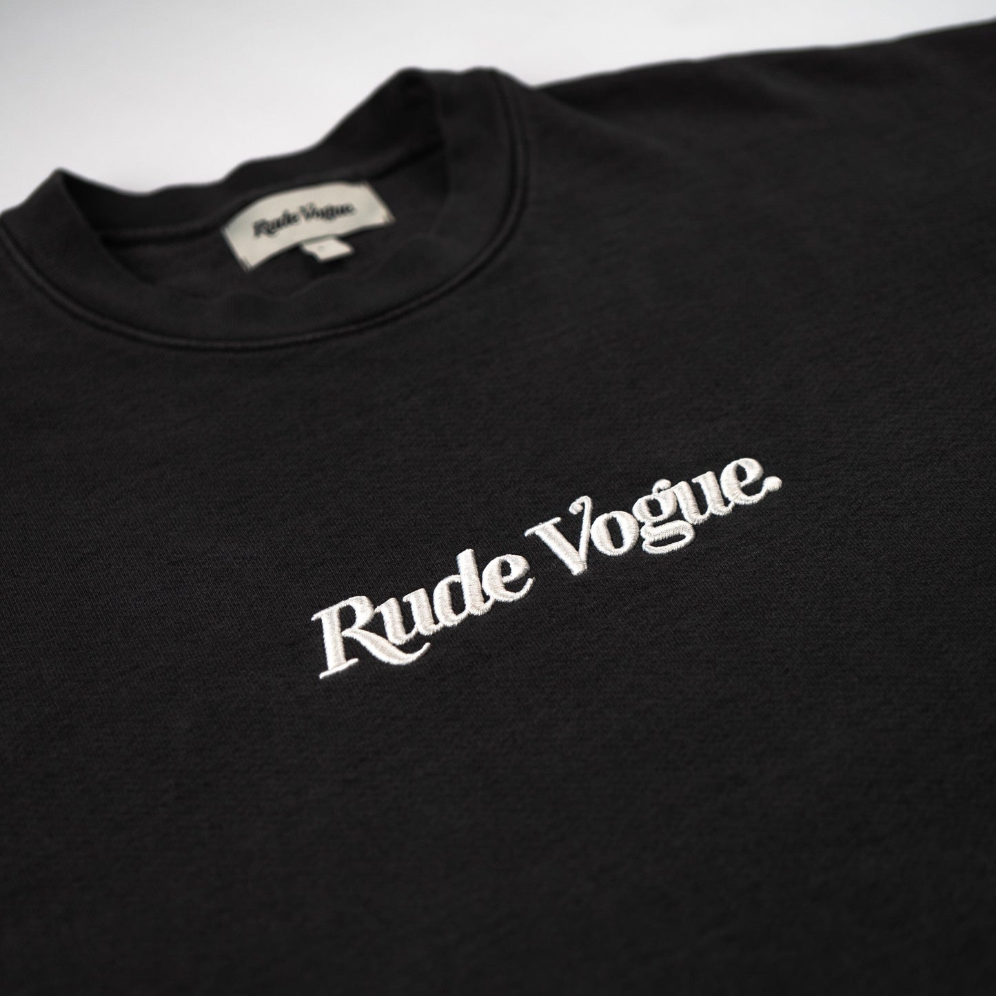 CORE CREWNECK - BLACK / OFF-WHITE Crewneck Rude Vogue 