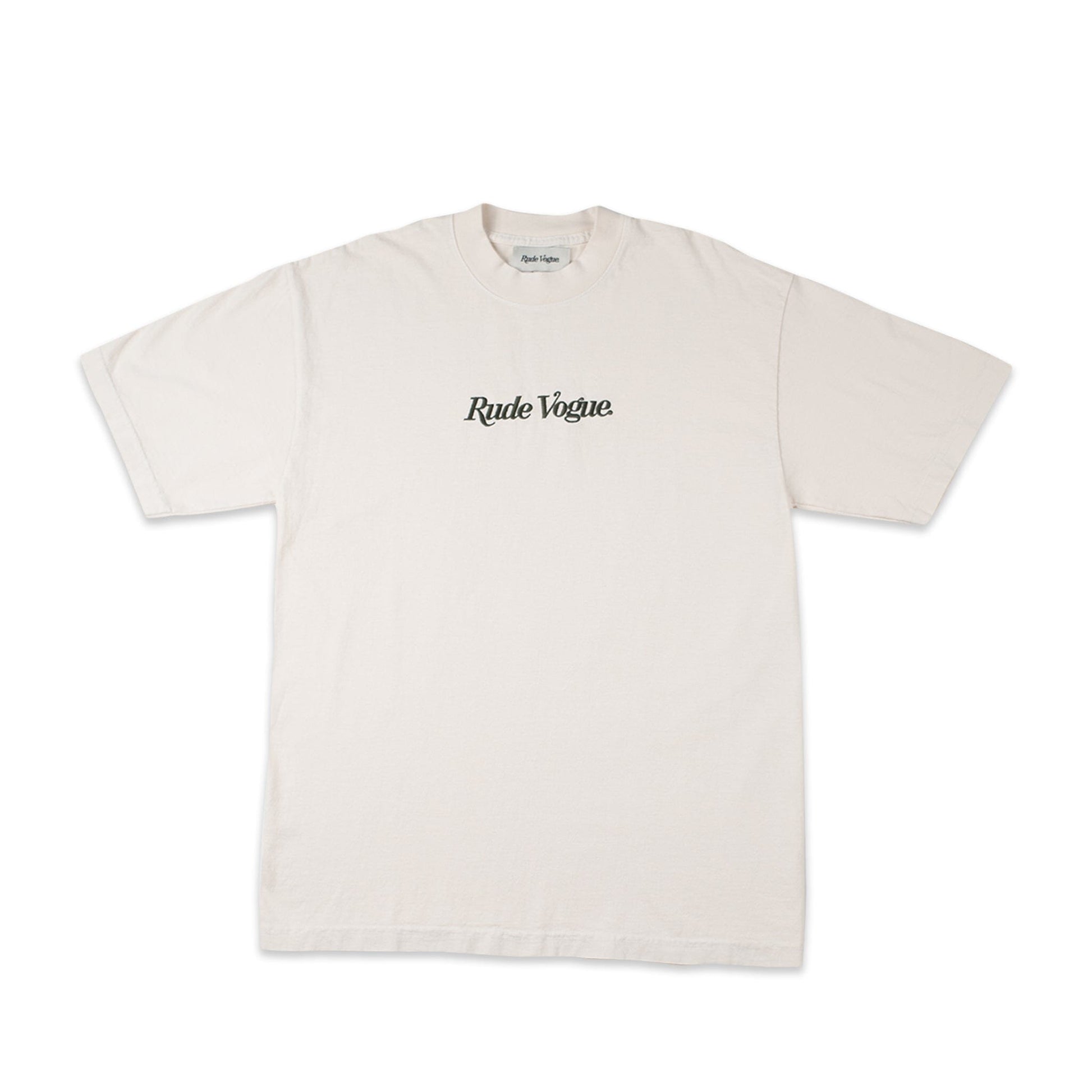 CORE T-SHIRT - CREAM / OLIVE T Shirts Rude Vogue