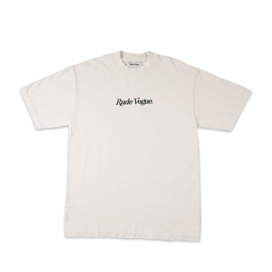 CORE T-SHIRT - CREAM / OLIVE T Shirts Rude Vogue