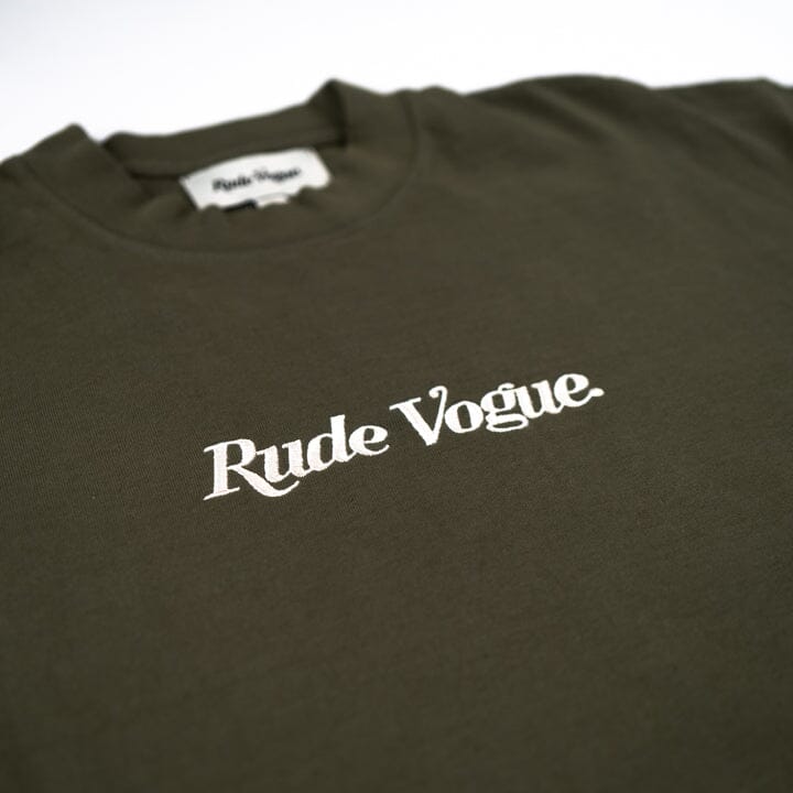 CORE T-SHIRT - OLIVE / CREAM T Shirts Rude Vogue
