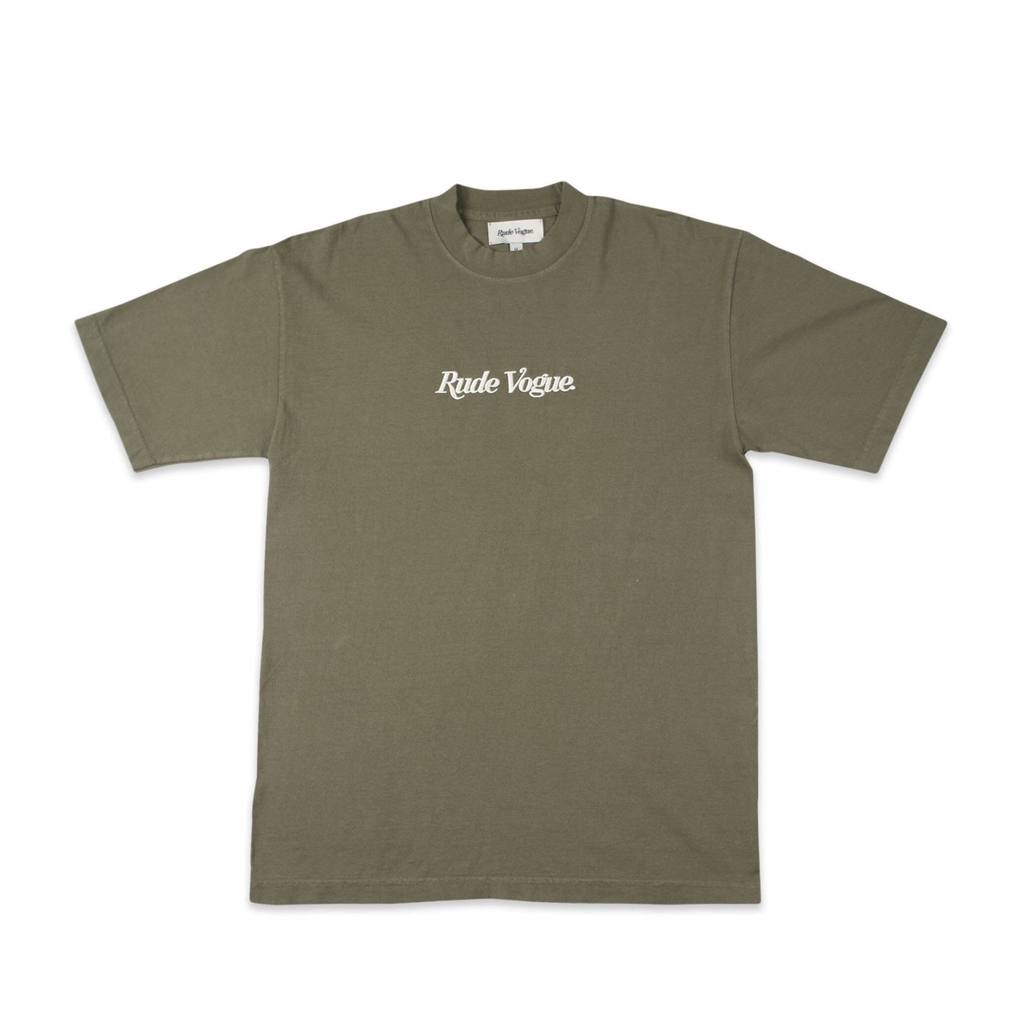 CORE T-SHIRT - OLIVE / CREAM T Shirts Rude Vogue