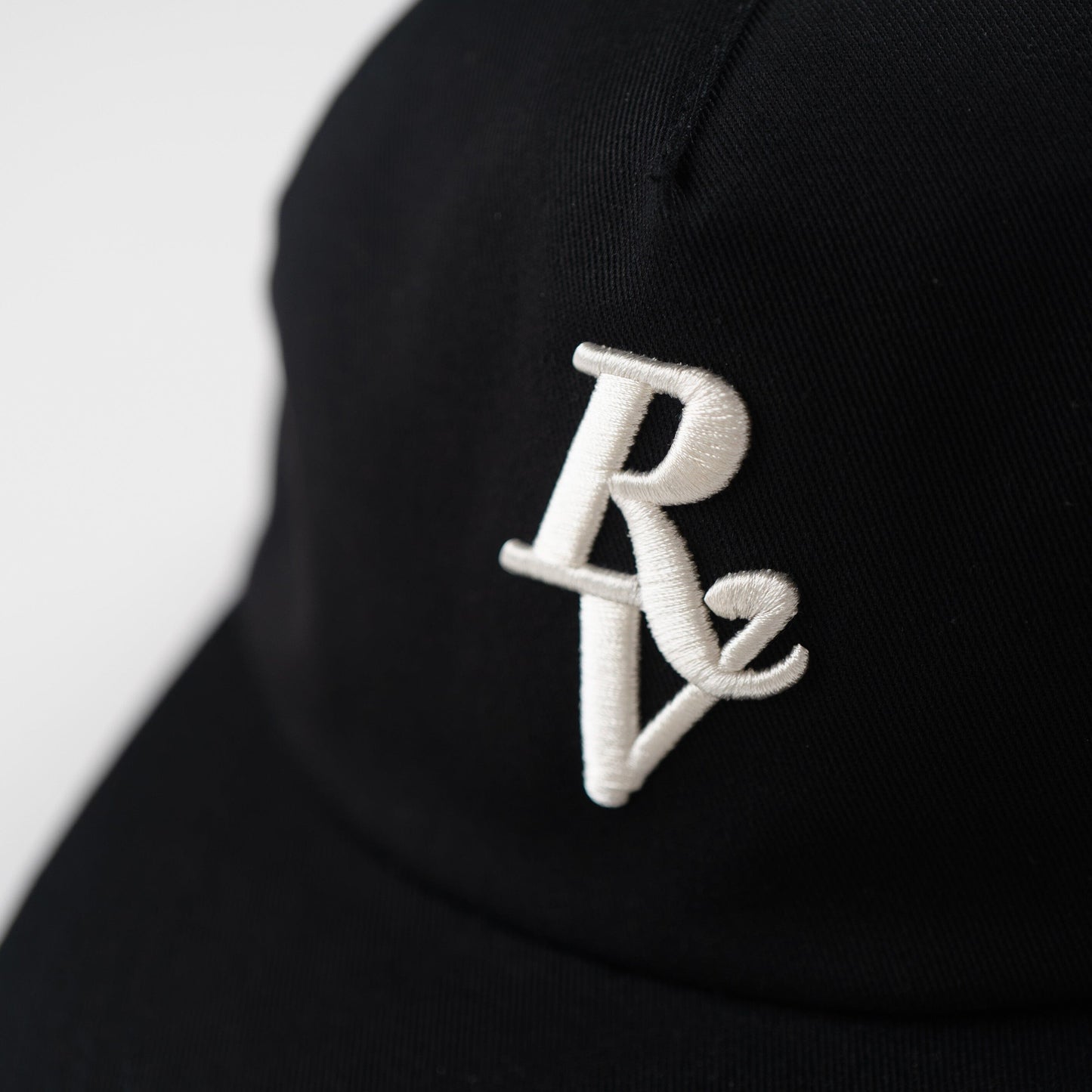 RV MONOGRAM LOGO CAP - BLACK Hats Rude Vogue