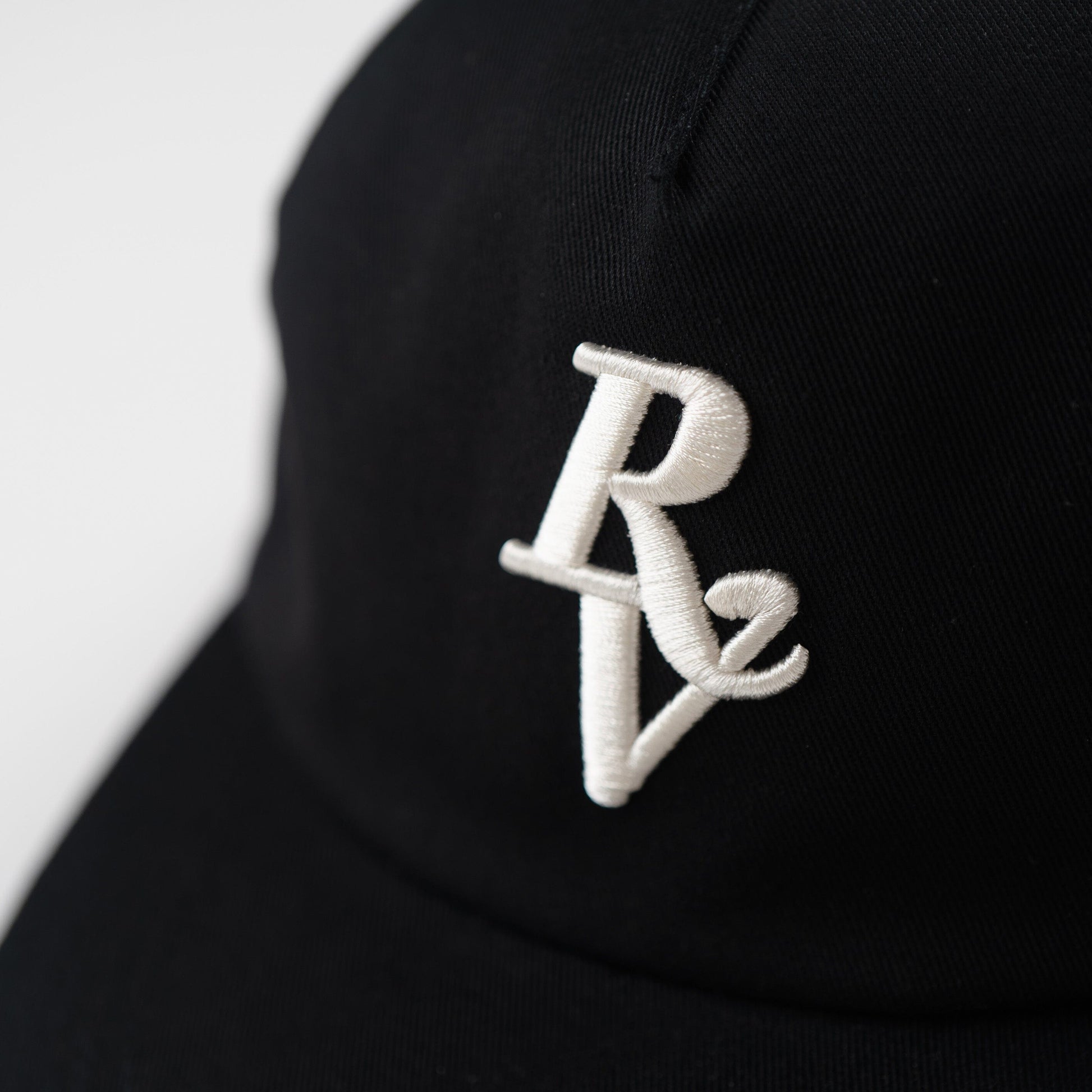 RV MONOGRAM LOGO CAP - BLACK Hats Rude Vogue