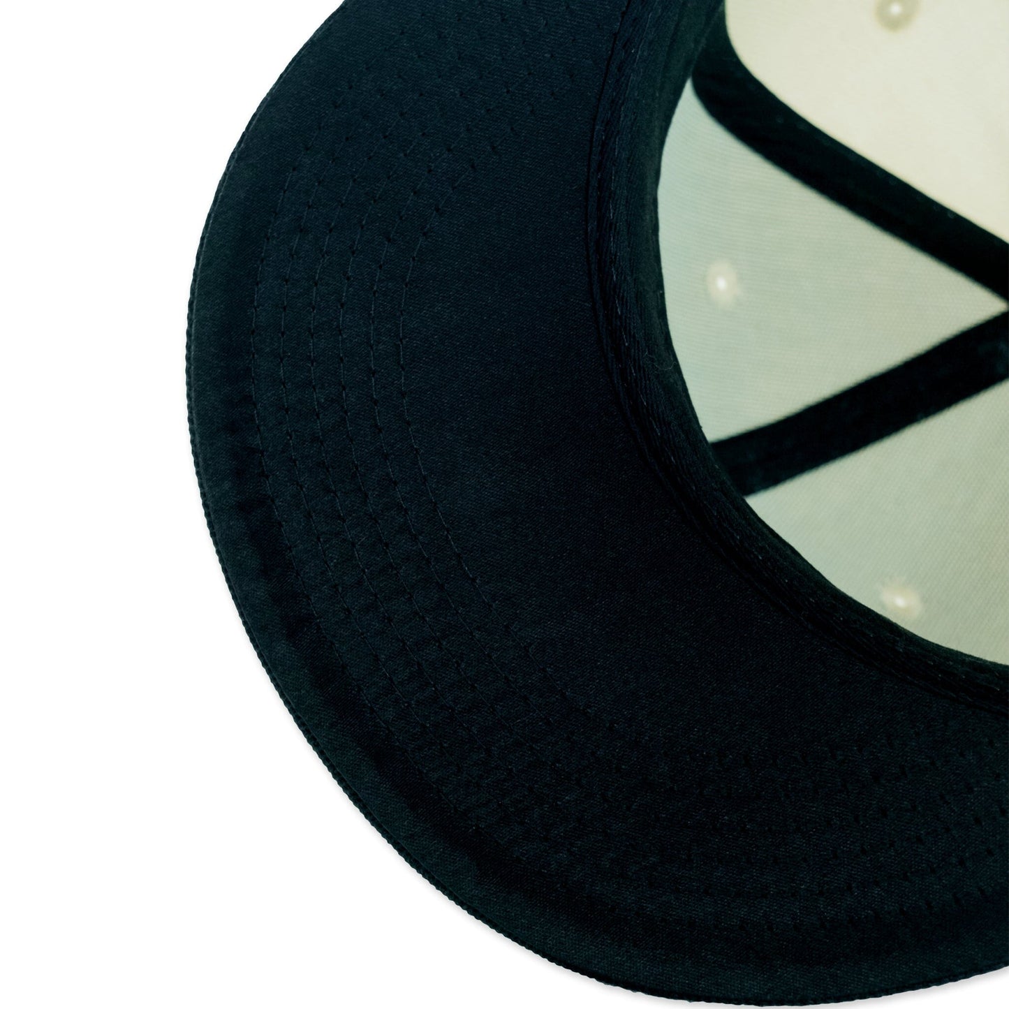 RV MONOGRAM LOGO SNAPBACK - IVORY / BLACK Hats Rude Vogue