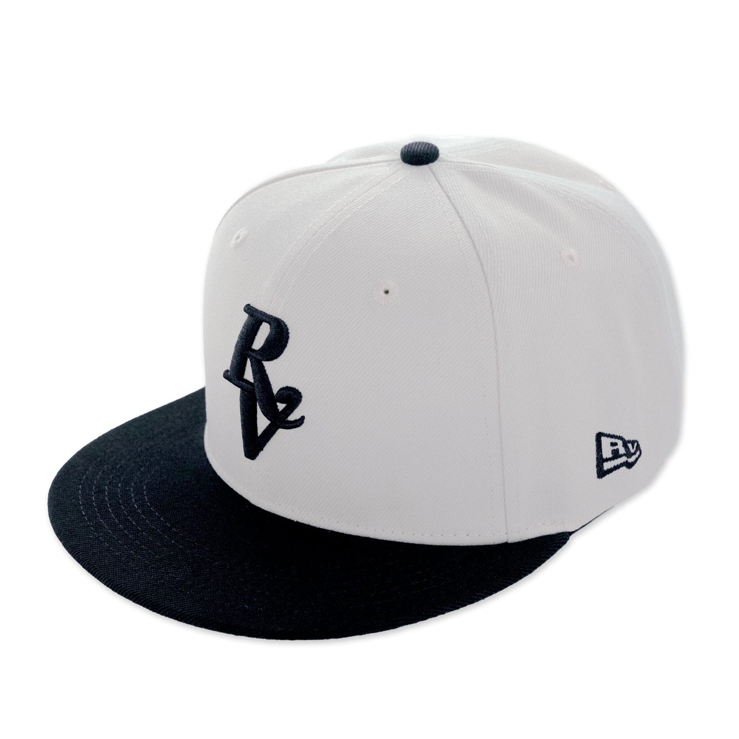 RV MONOGRAM LOGO SNAPBACK - IVORY / BLACK Hats Rude Vogue