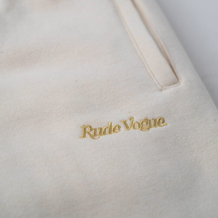 WASHED SWEATPANTS - CREAM / GOLD Hoodie Rude Vogue 