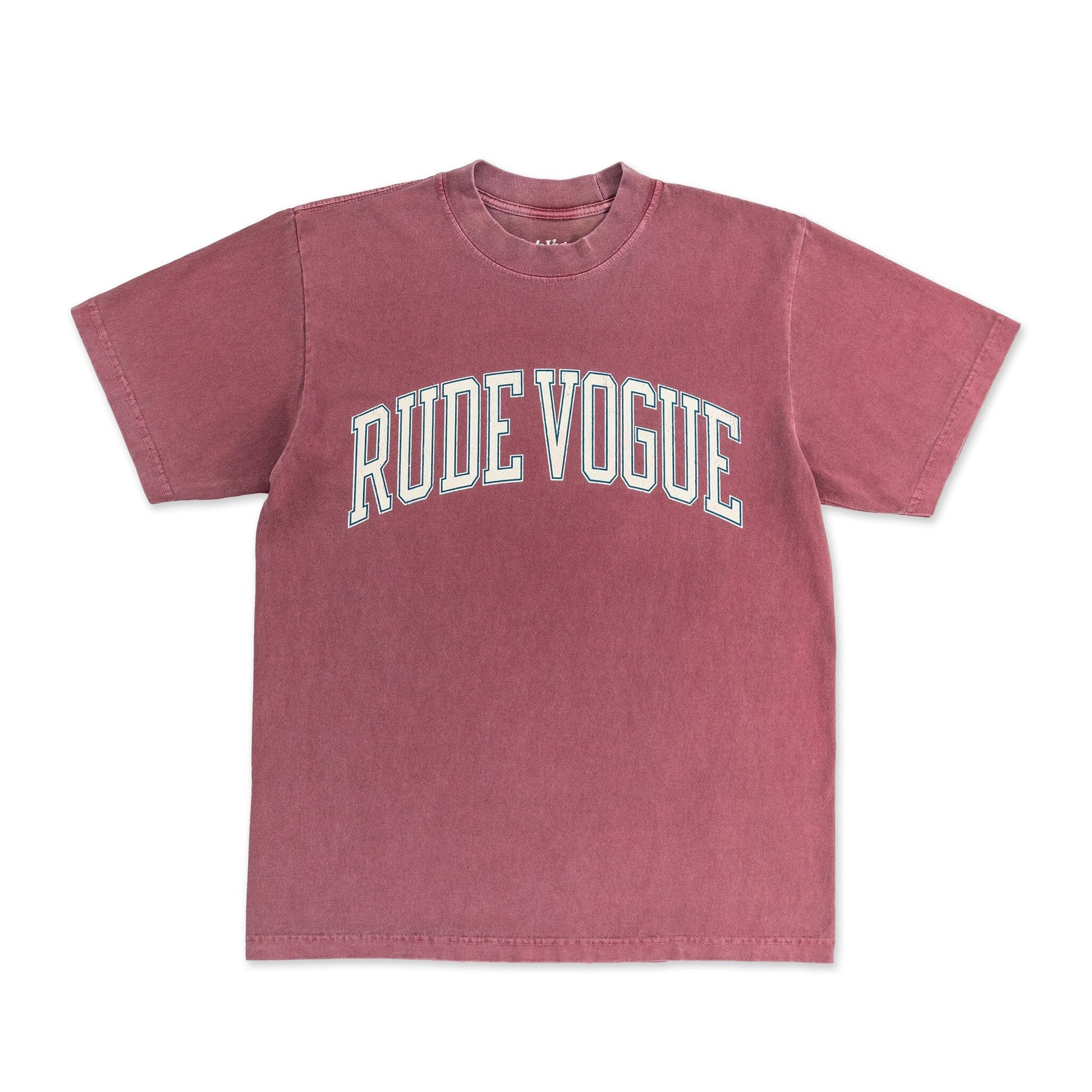 COLLEGIATE TEE - VINTAGE RED T Shirts Rude Vogue 