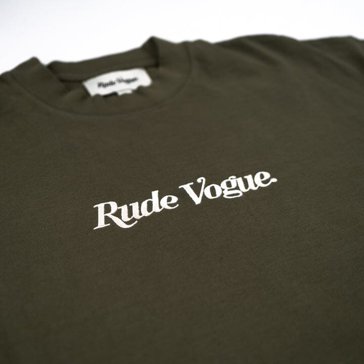 CORE T-SHIRT - OLIVE / CREAM T Shirts Rude Vogue 