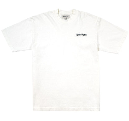 RUDIMENTARY LOGO T-SHIRT - OFF-WHITE / BLACK T Shirts Rude Vogue 