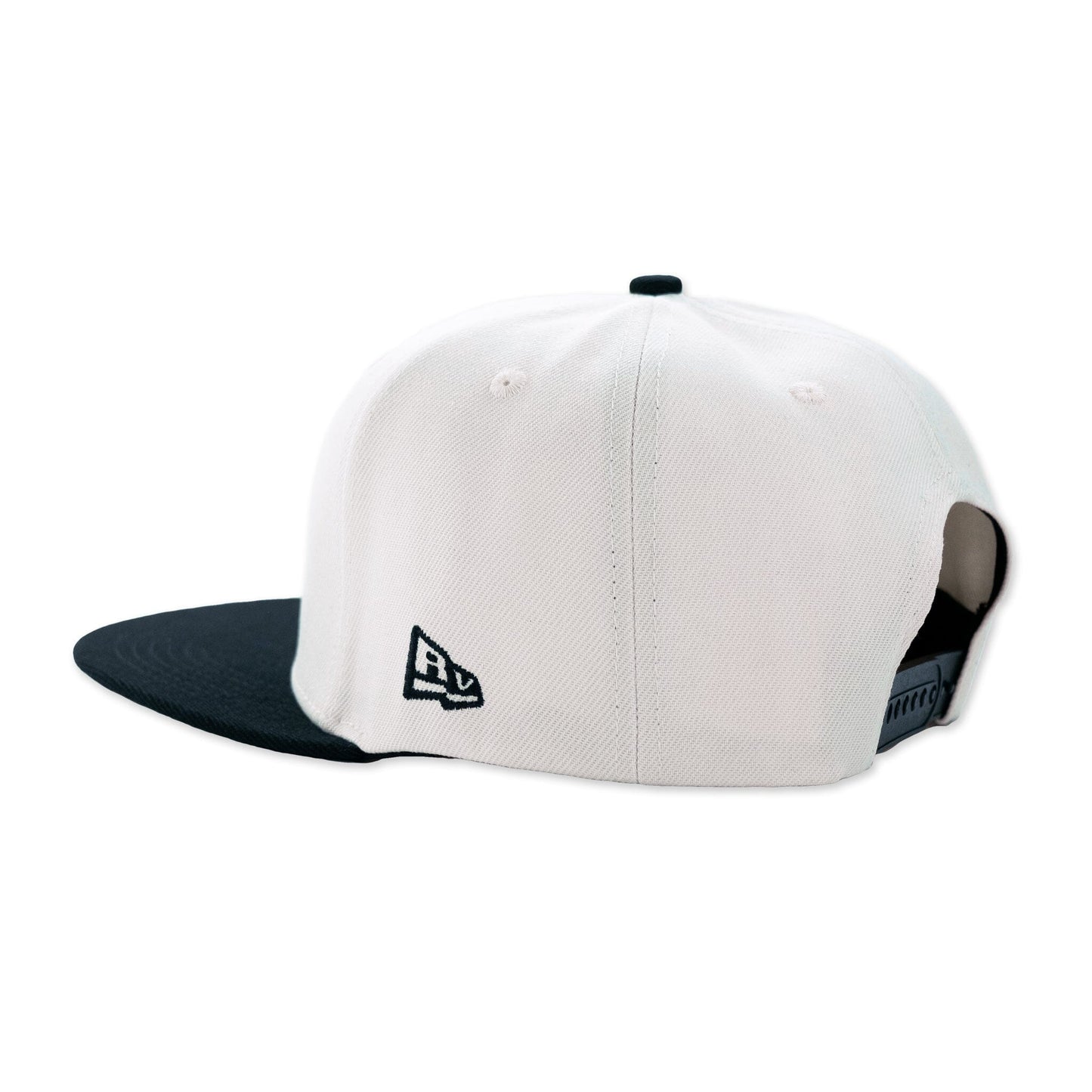 RV MONOGRAM LOGO SNAPBACK - IVORY / BLACK Hats Rude Vogue 