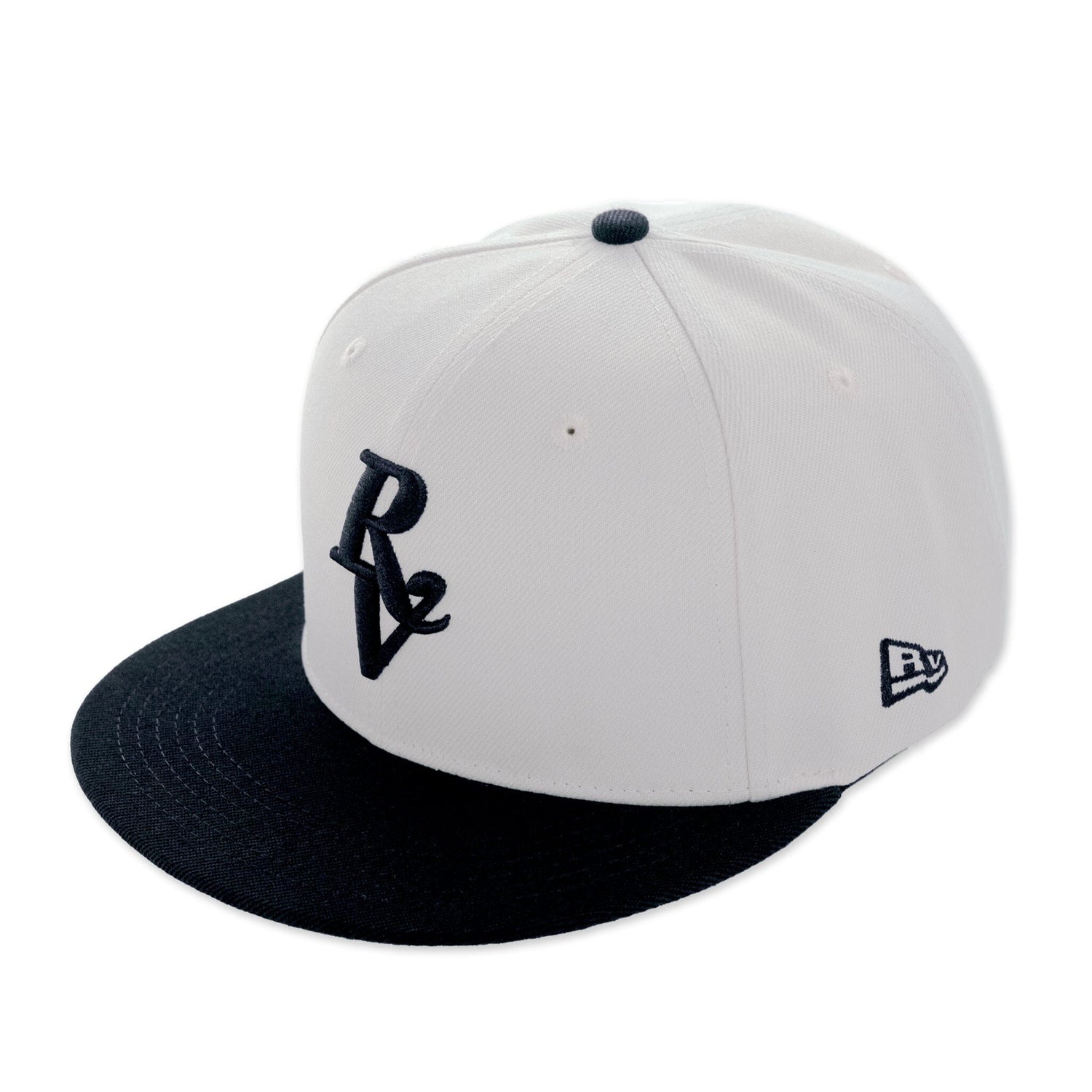 RV MONOGRAM LOGO SNAPBACK - IVORY / BLACK Hats Rude Vogue 