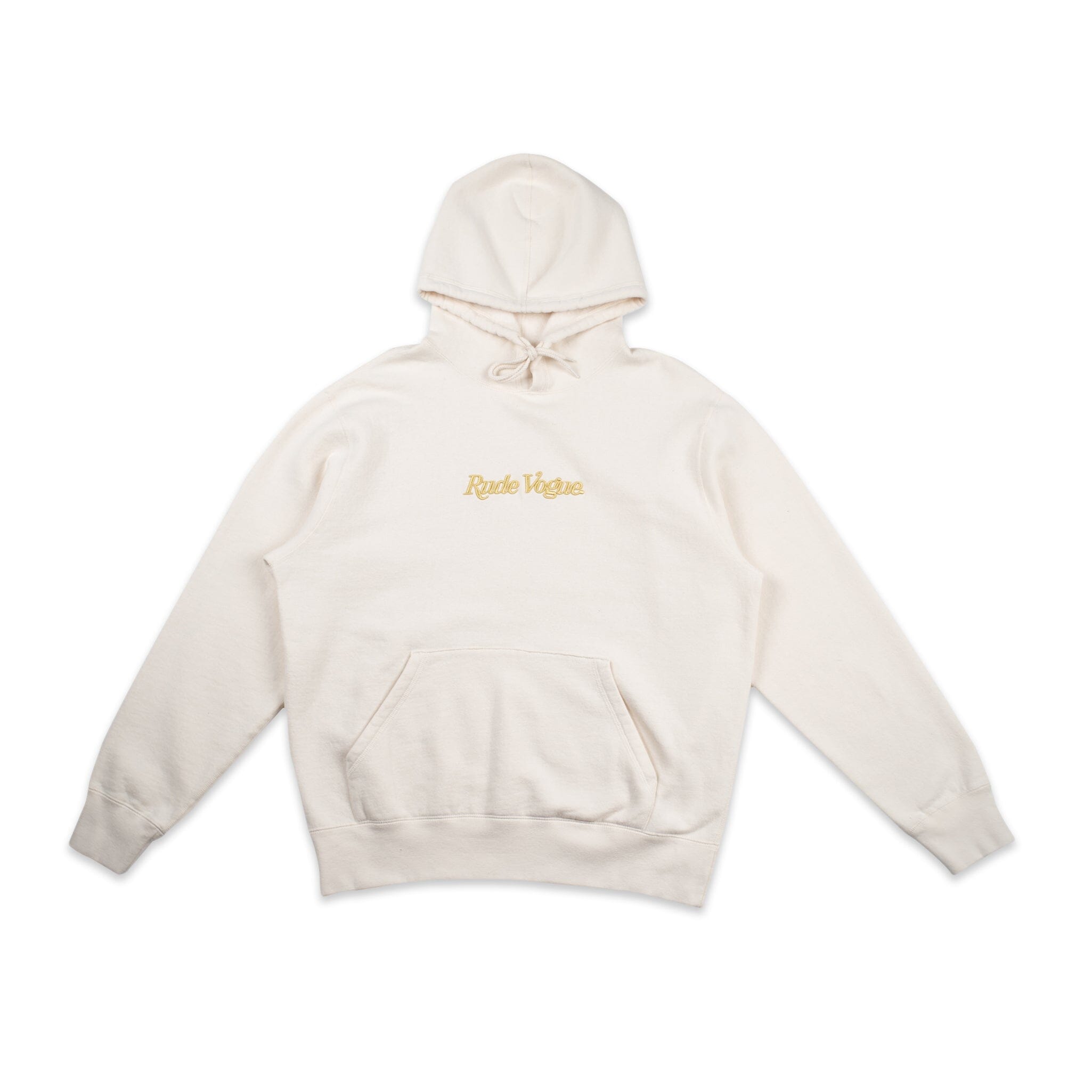 WASHED HOODIE CREAM GOLD RUDE VOGUE